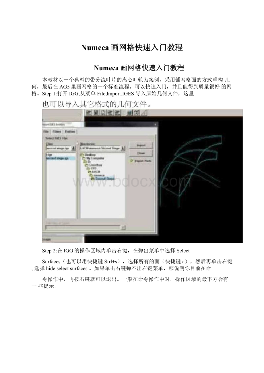 Numeca画网格快速入门教程.docx