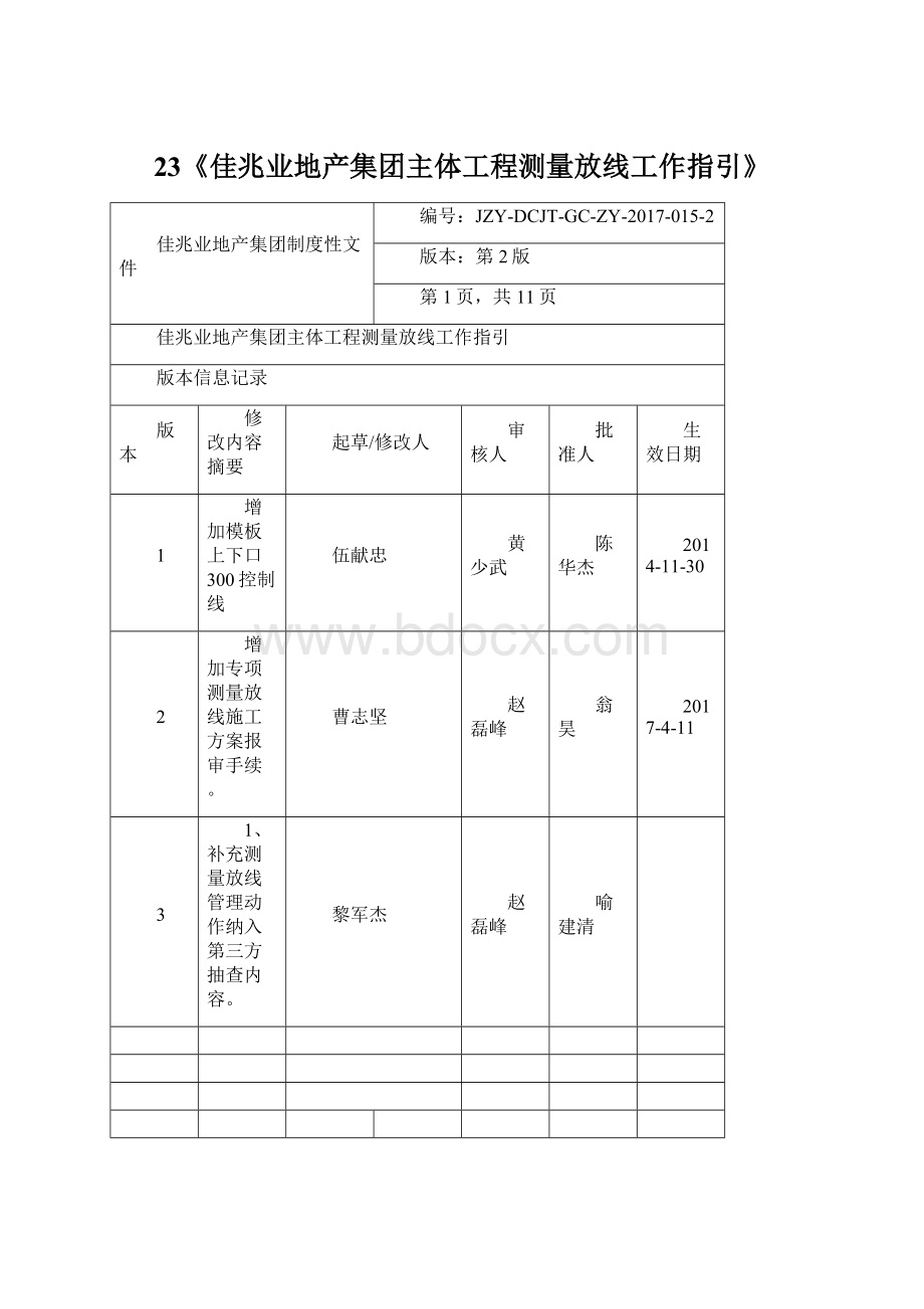 23《佳兆业地产集团主体工程测量放线工作指引》.docx