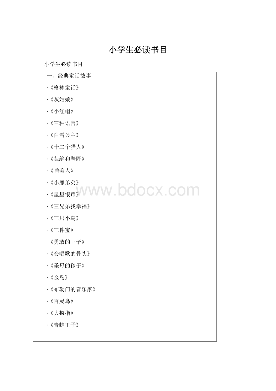 小学生必读书目.docx_第1页