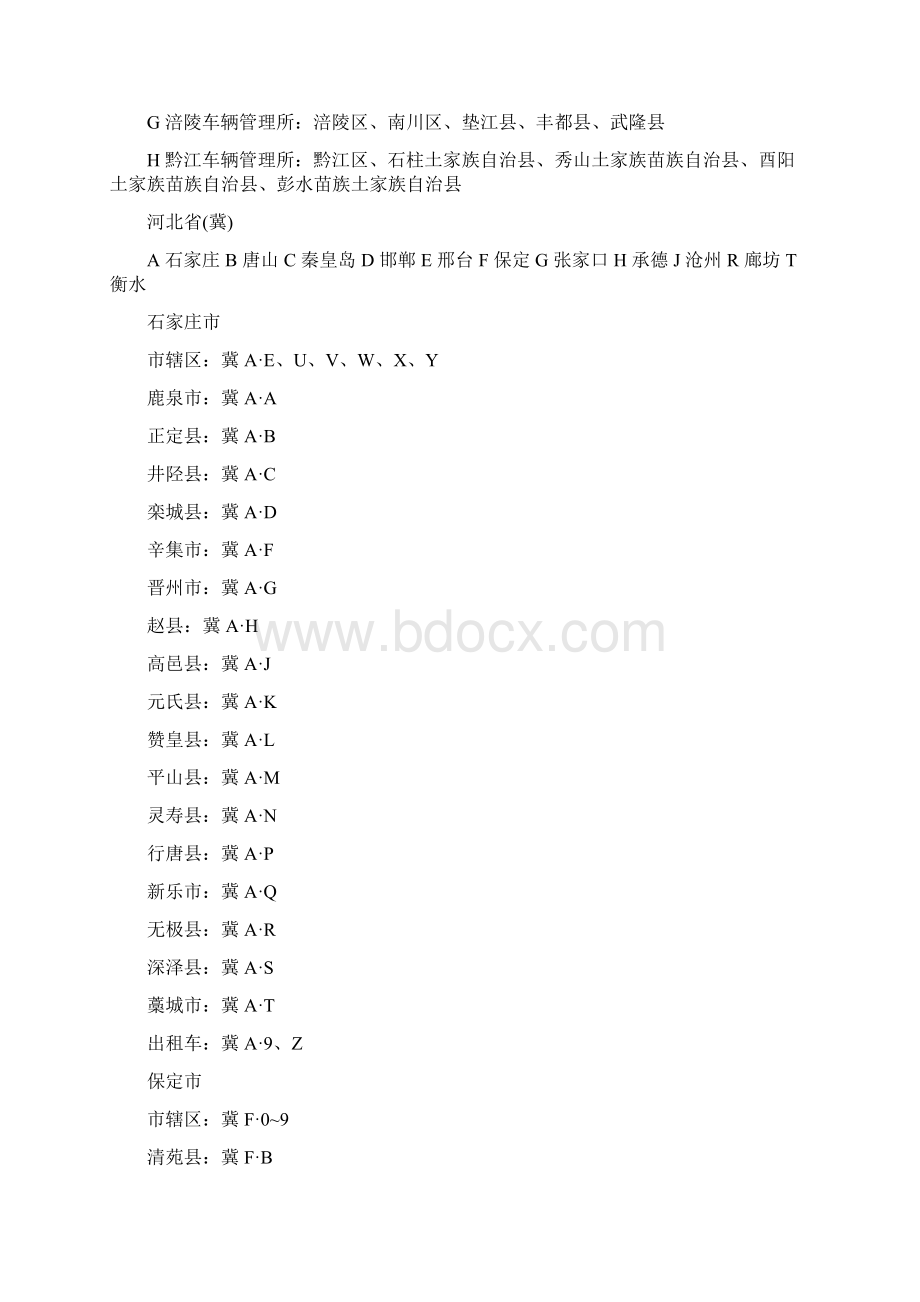 全国汽车牌照号详解细表文档格式.docx_第3页