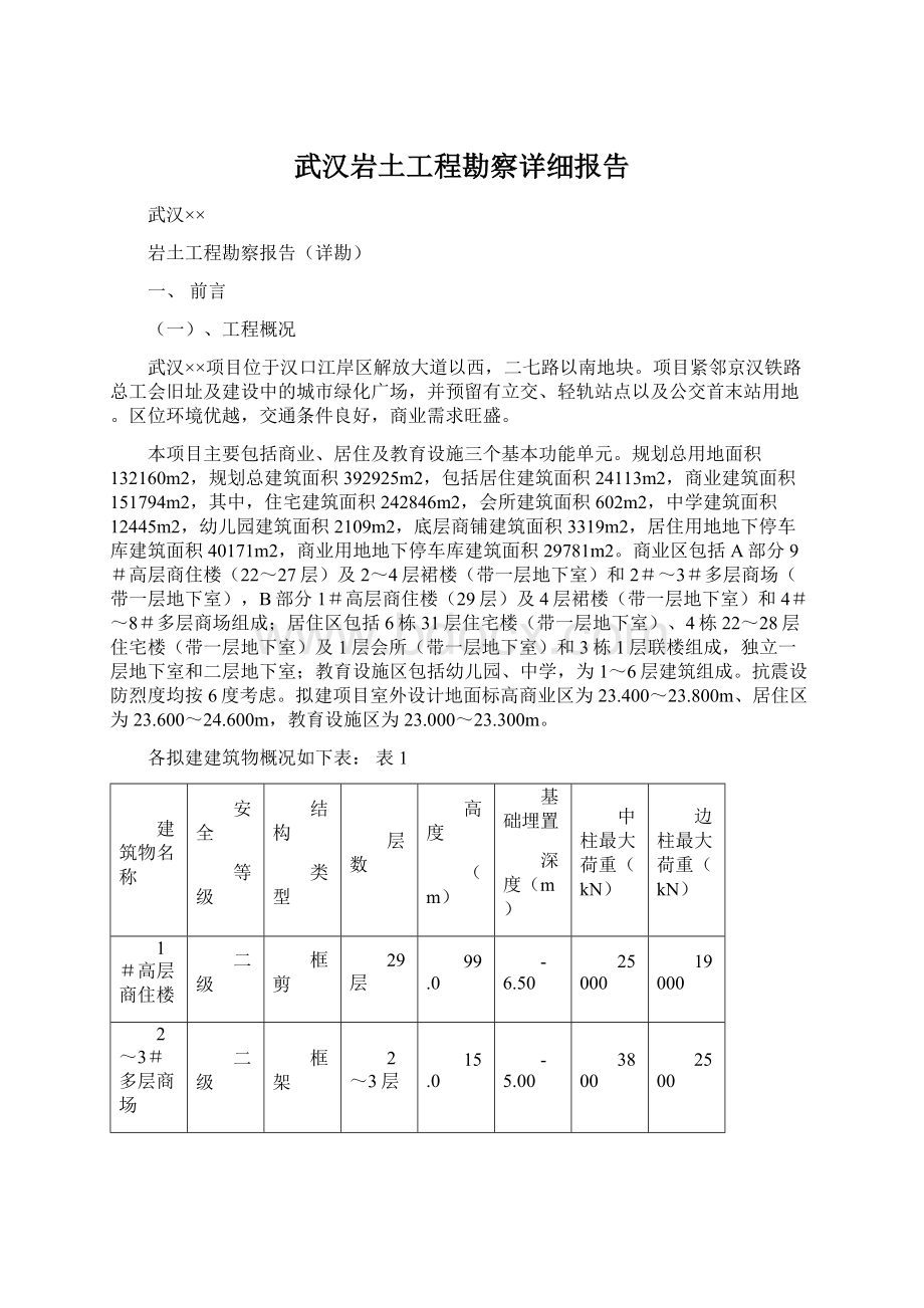 武汉岩土工程勘察详细报告.docx