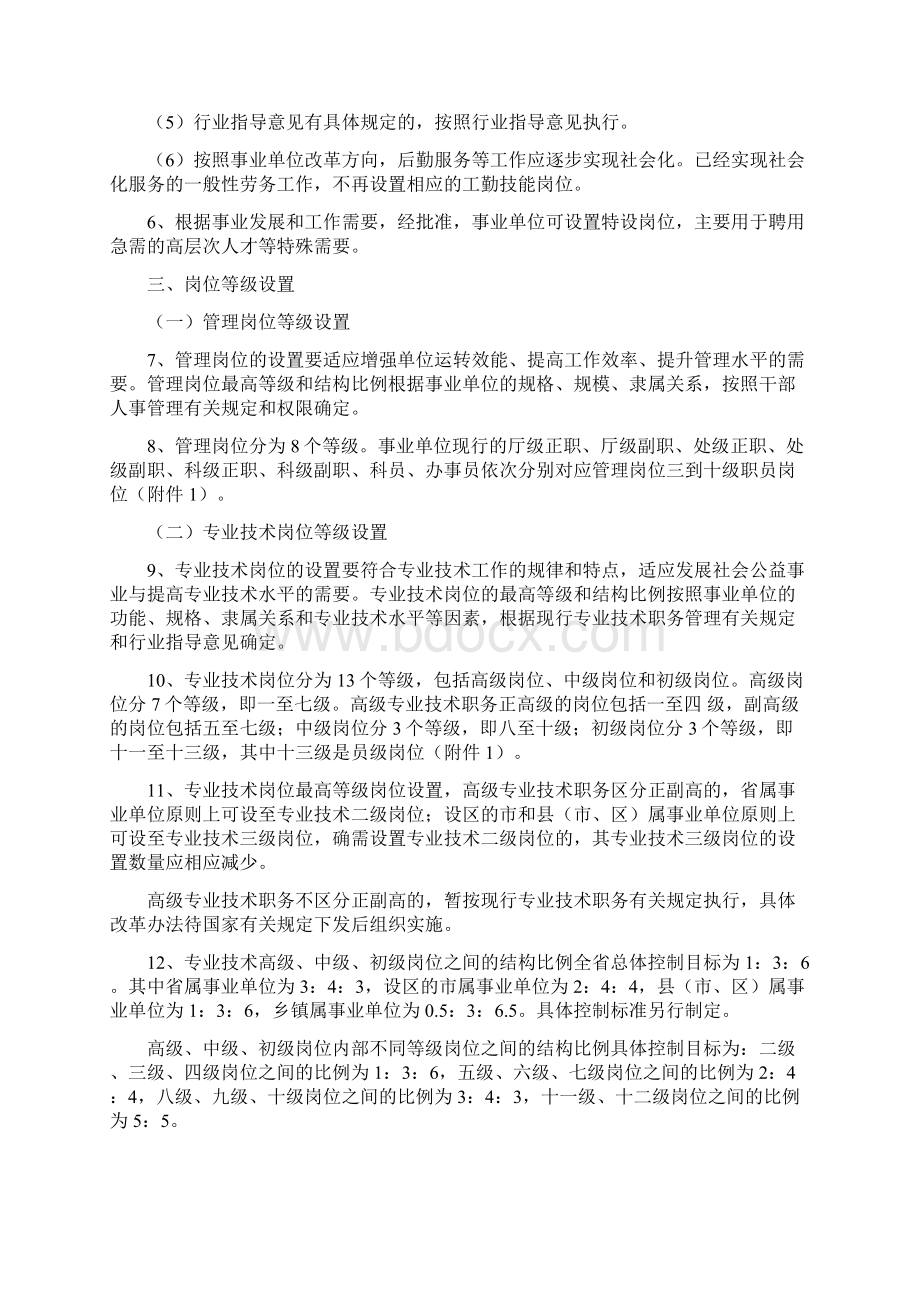 安徽省事业单位岗位设置管理实施意见Word文档下载推荐.docx_第2页