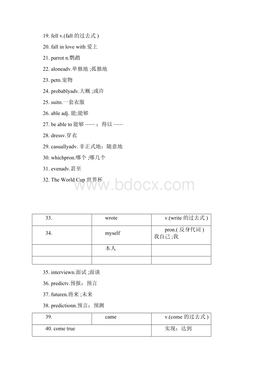 八年级下册英语单词表人教版Word格式.docx_第2页