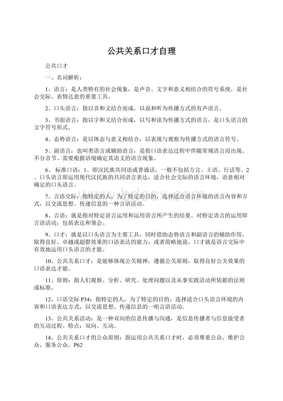 公共关系口才自理.docx