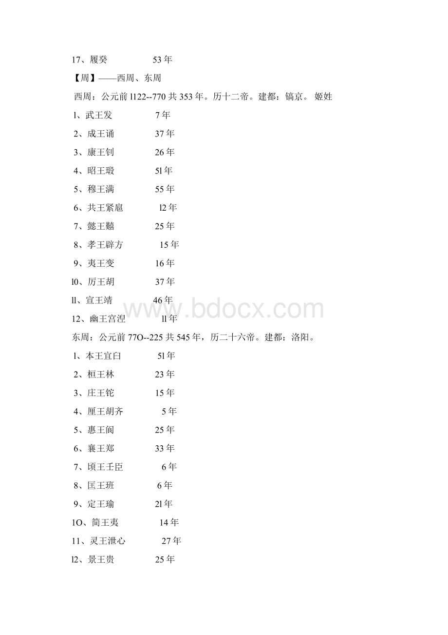 中国历史朝代顺序表以及各朝皇帝的顺序Word文档格式.docx_第2页