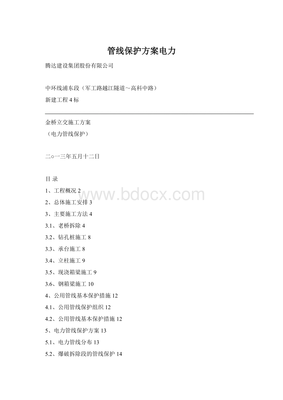 管线保护方案电力.docx