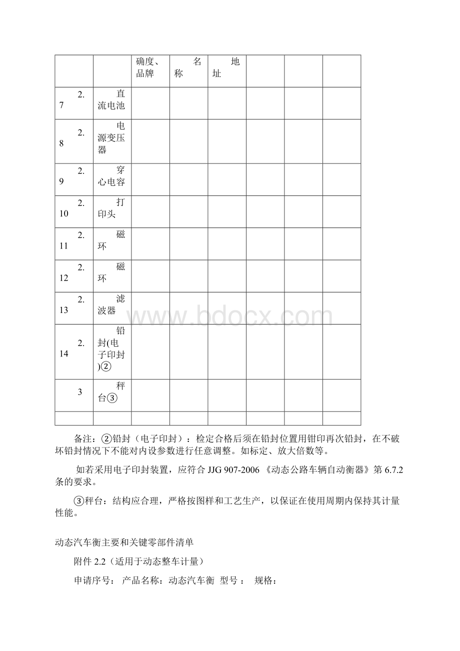 汽车衡型式评价主要及关键零部件确认申请书.docx_第3页