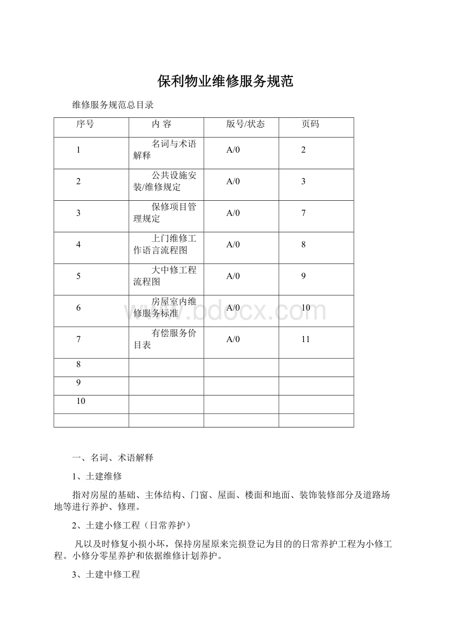 保利物业维修服务规范Word格式.docx_第1页