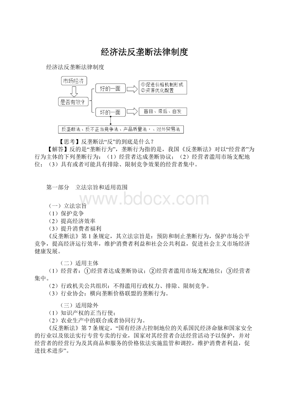 经济法反垄断法律制度.docx