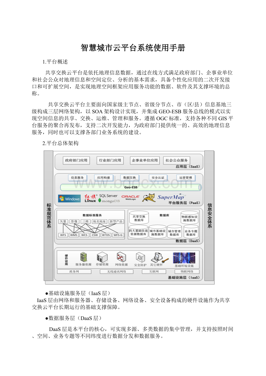 智慧城市云平台系统使用手册.docx