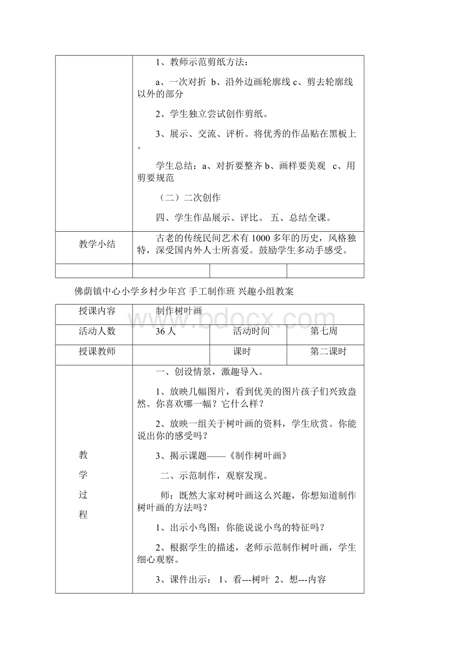 乡村学校少年宫手工制作教案汇总Word格式.docx_第2页