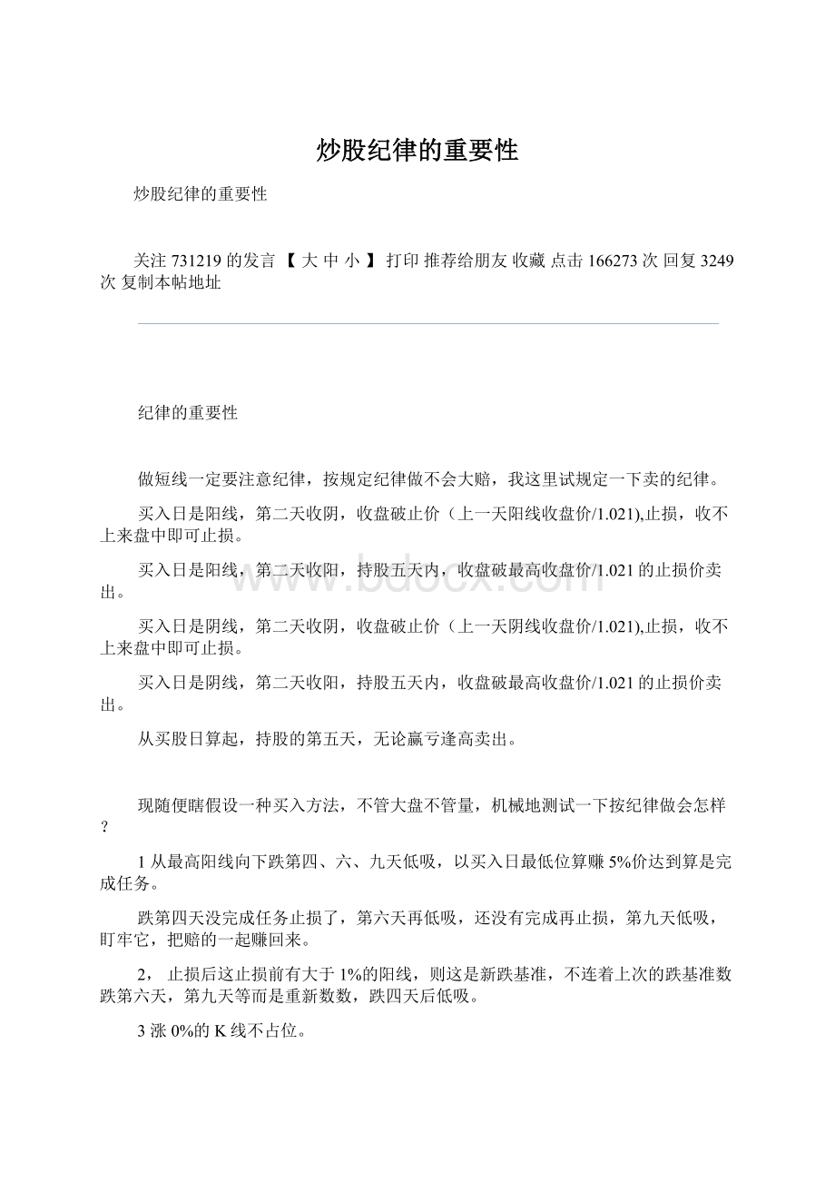 炒股纪律的重要性.docx_第1页