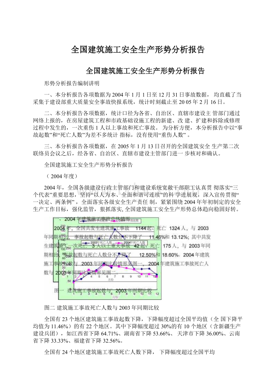 全国建筑施工安全生产形势分析报告Word文件下载.docx_第1页