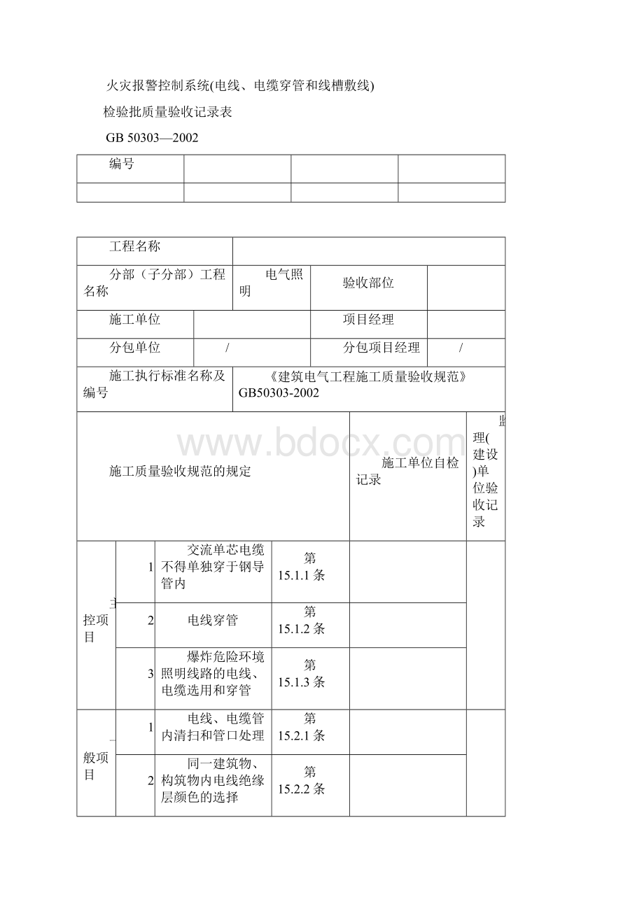 火灾自动报警完整系统全部检验批质量验收记录表.docx_第3页