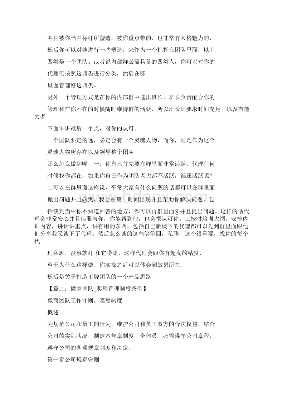 微商团队规章制度Word文档下载推荐.docx_第3页