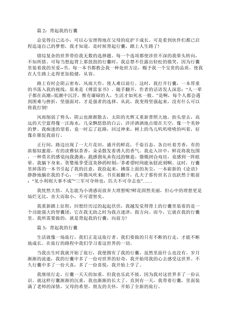 高一作文周记背起坚强的行囊周记Word格式文档下载.docx_第2页