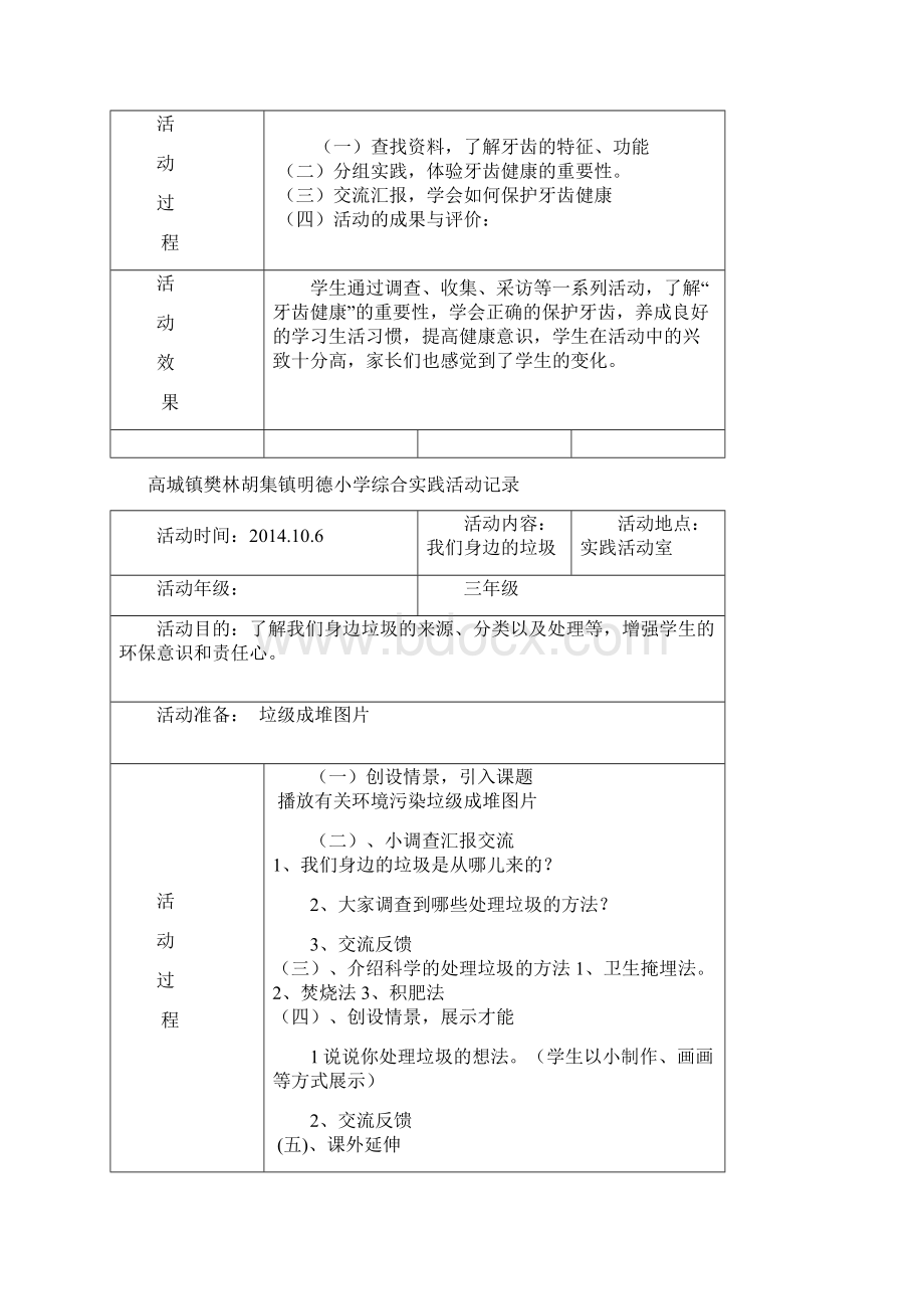 小学三年级综合实践活动记录.docx_第3页