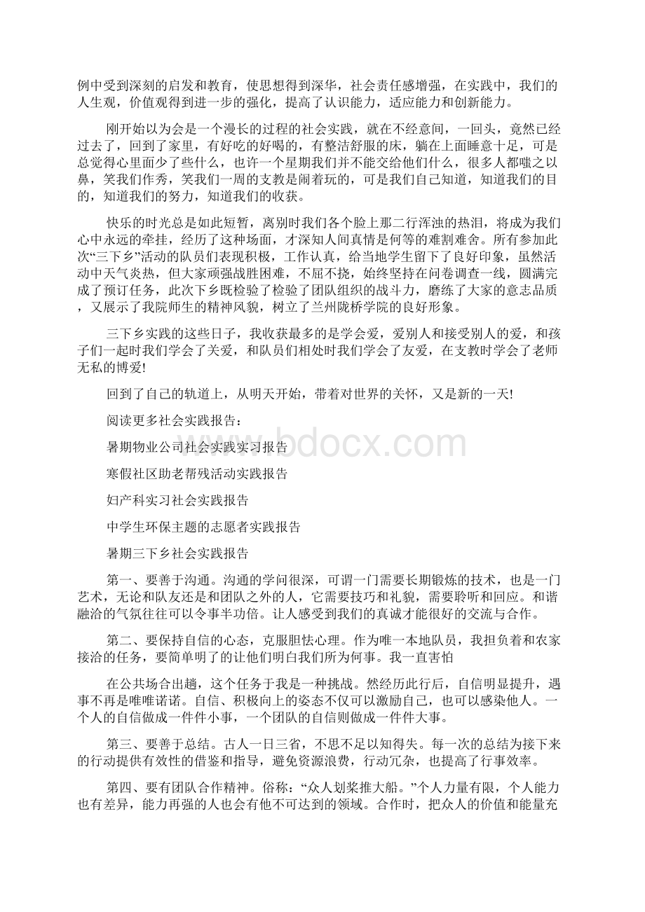 暑期三下乡社会实践报告Word下载.docx_第2页