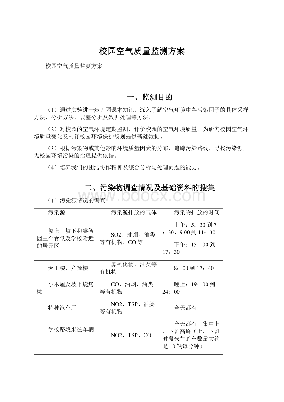 校园空气质量监测方案.docx