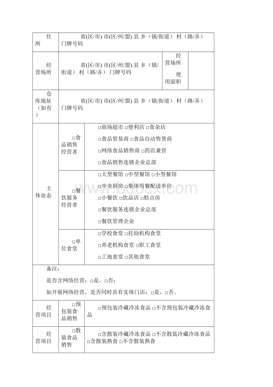 食品经营许可证申请书电子版.docx_第3页