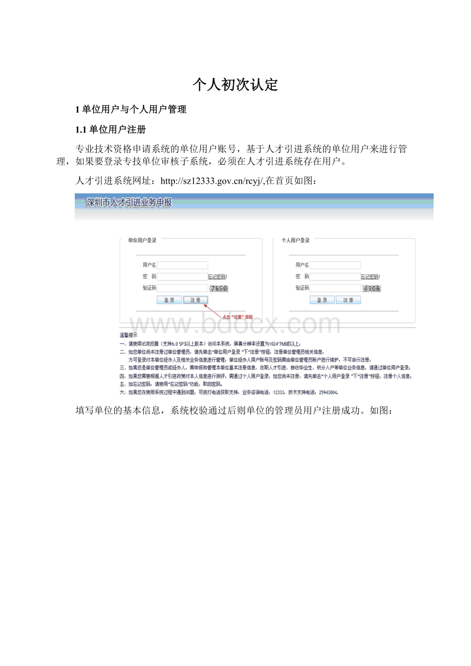 个人初次认定Word文件下载.docx