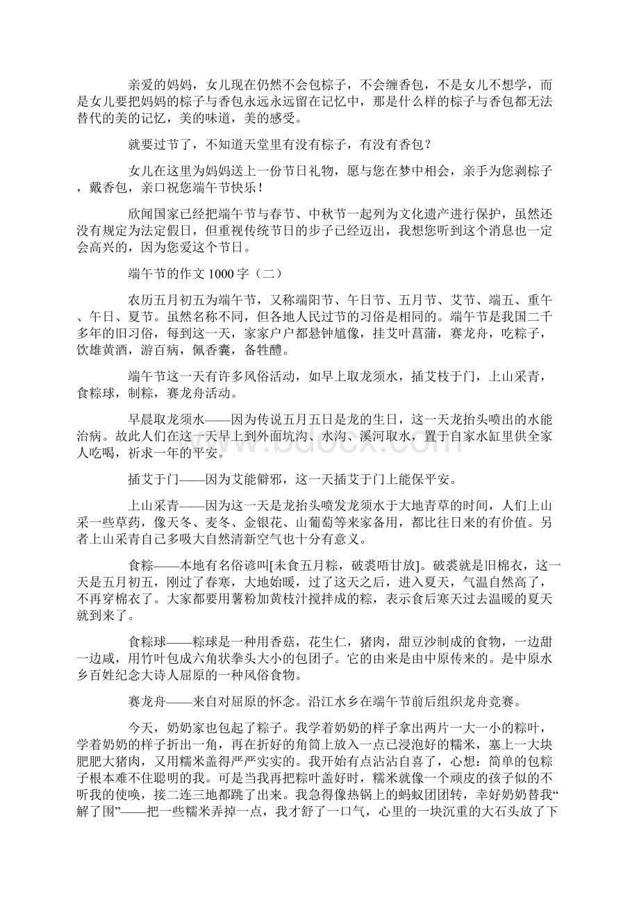 端午节的作文1000字5篇Word文件下载.docx_第2页