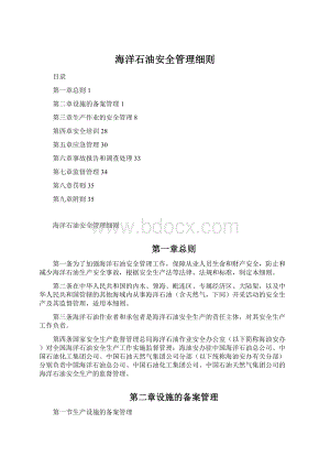 海洋石油安全管理细则Word格式文档下载.docx