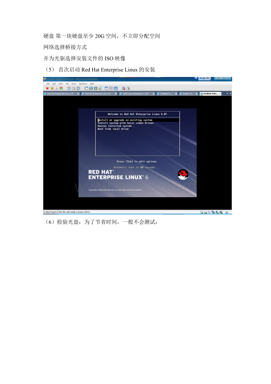 Red Hat Enterprise Linux 60 安装实验报告.docx_第3页