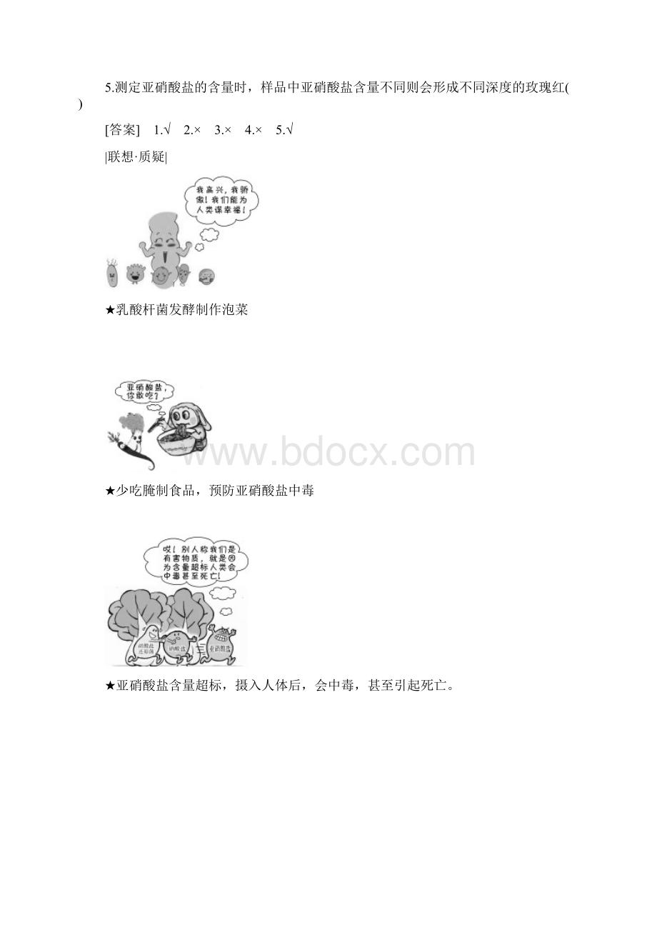 高中生物选修1优质学案13 制作泡菜并检测亚硝酸盐含量文档格式.docx_第3页