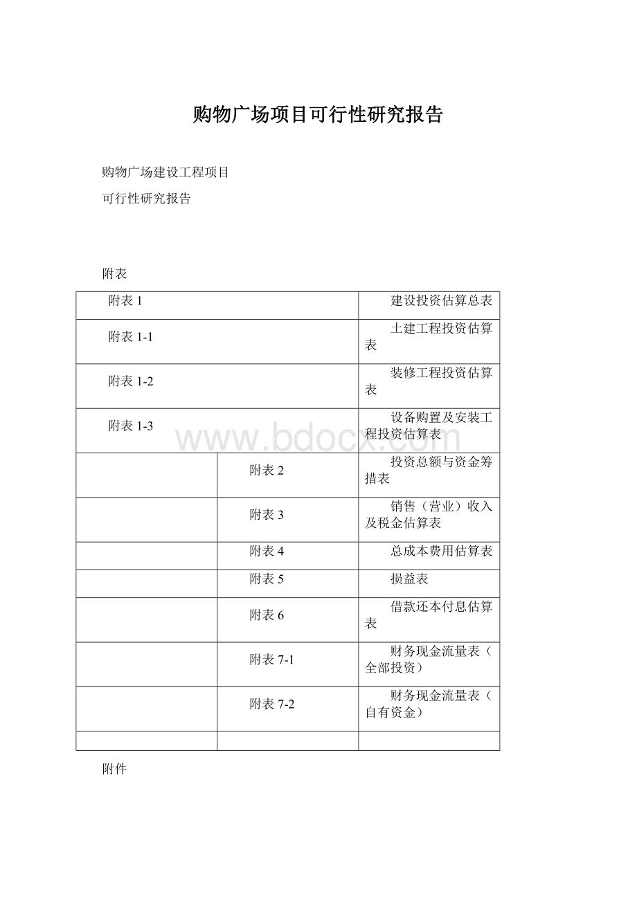 购物广场项目可行性研究报告Word文件下载.docx