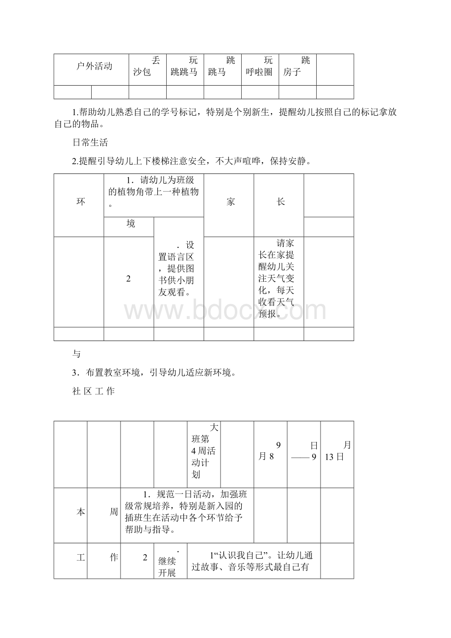 幼儿园大班周计划表秋季.docx_第3页