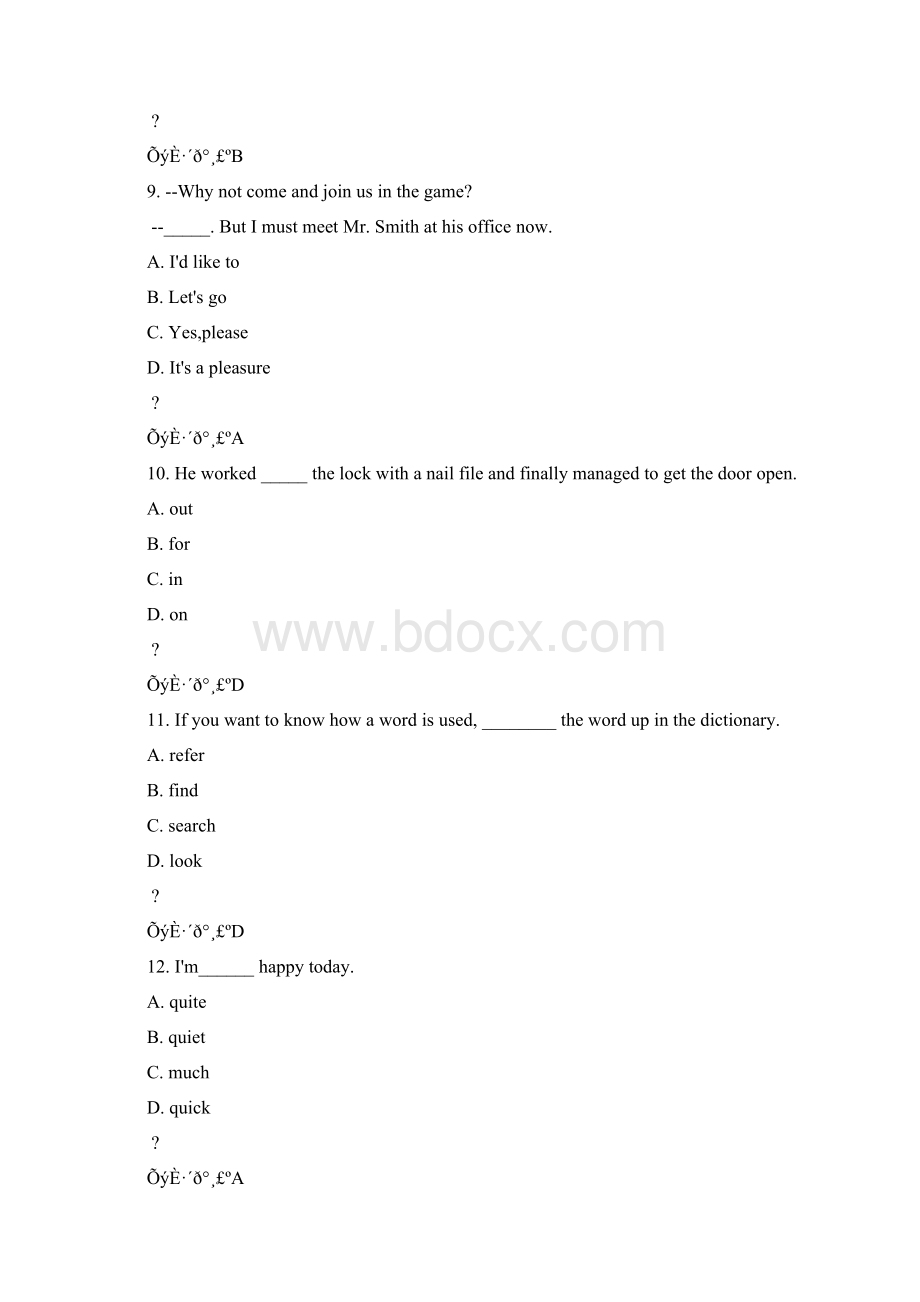 东北大学 14秋学期《大学英语二》在线作业2答案.docx_第3页