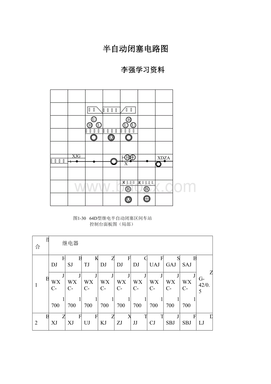 半自动闭塞电路图Word格式文档下载.docx