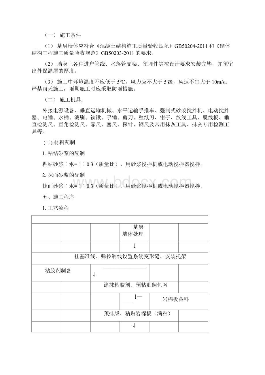 最新版岩棉板外墙保温涂料饰面施工方案.docx_第2页