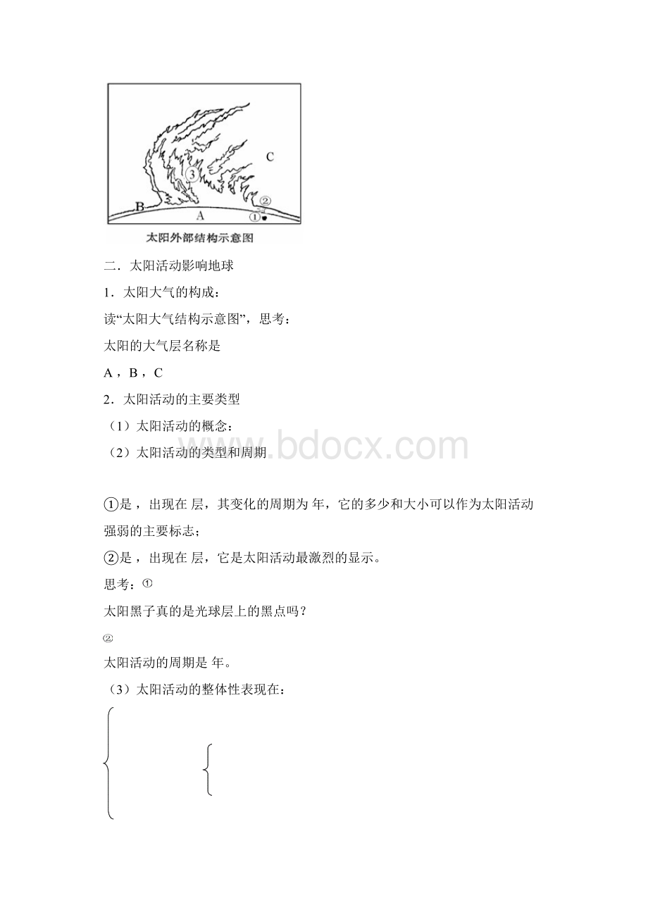 太阳对地球的影响教案docWord格式.docx_第2页