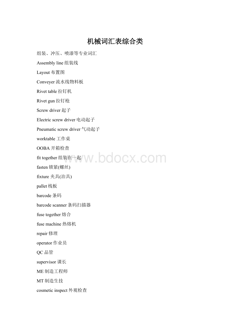 机械词汇表综合类.docx_第1页