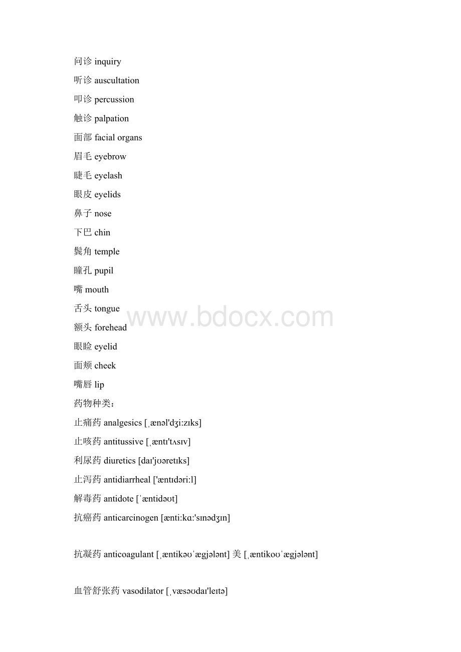 医学护理专业英语词汇大全.docx_第3页