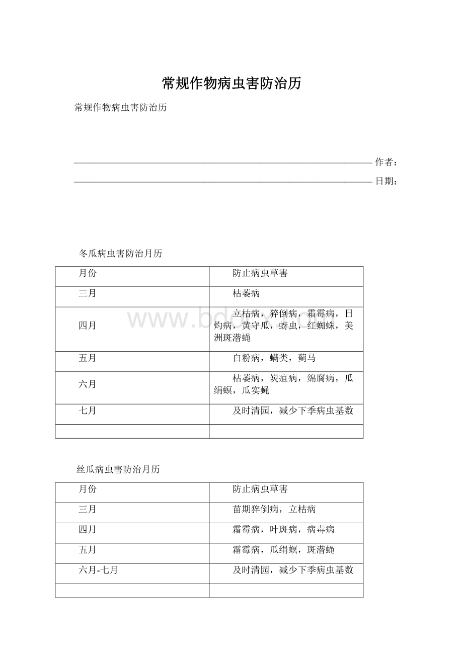 常规作物病虫害防治历文档格式.docx_第1页