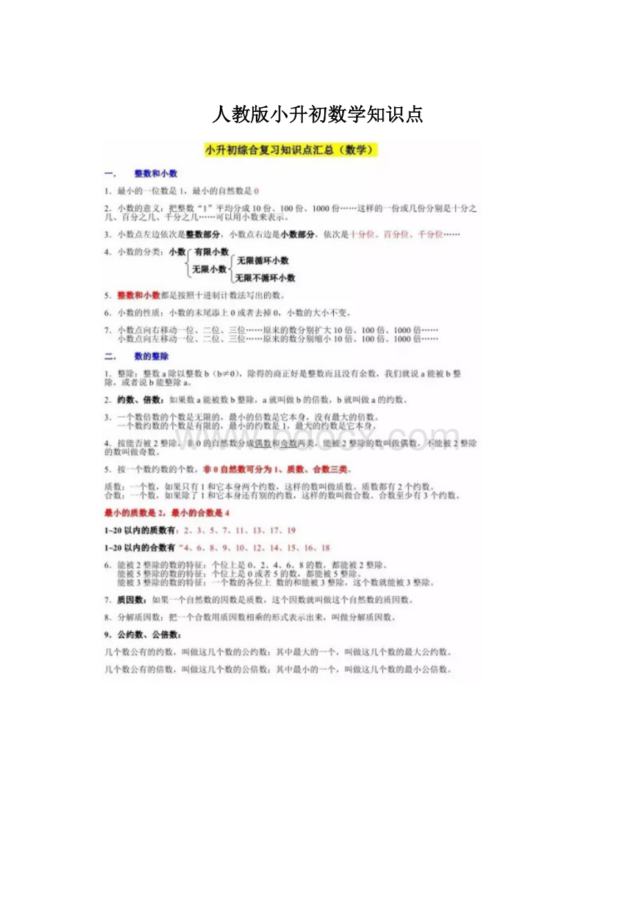 人教版小升初数学知识点.docx_第1页