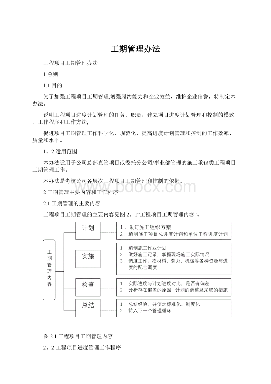 工期管理办法Word文档格式.docx