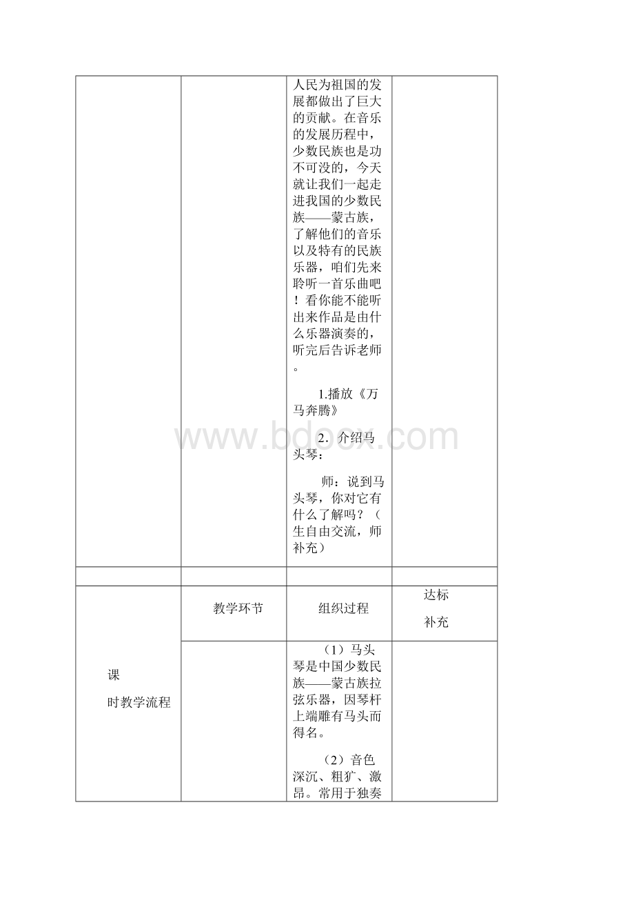 最新小学音乐欣赏教案《万马奔腾》.docx_第3页