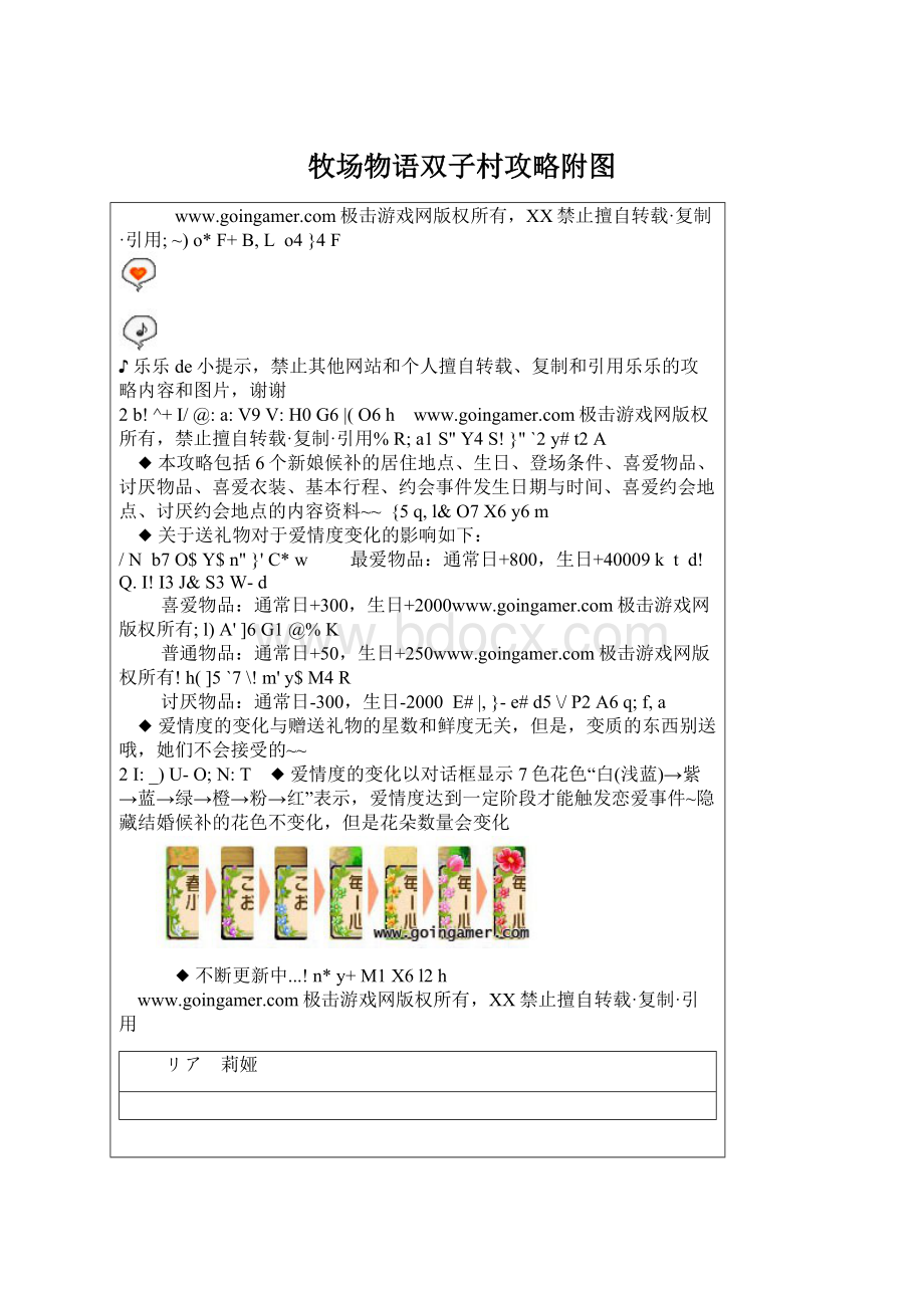 牧场物语双子村攻略附图Word格式.docx