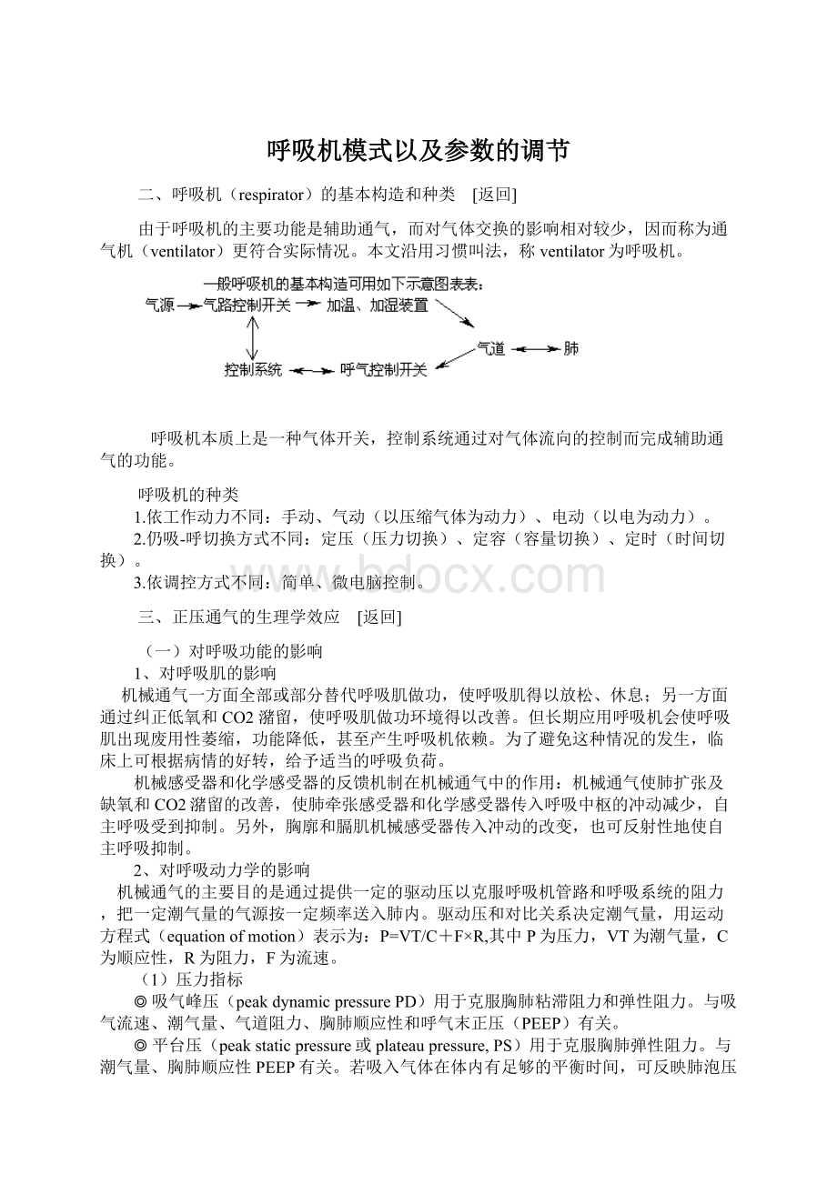 呼吸机模式以及参数的调节文档格式.docx_第1页