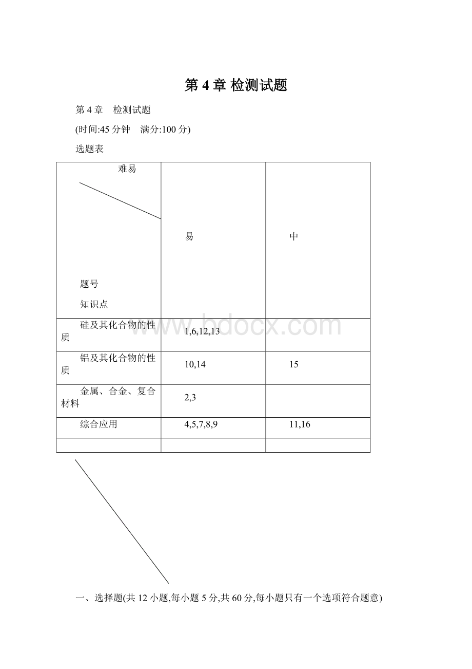 第4章 检测试题Word格式文档下载.docx