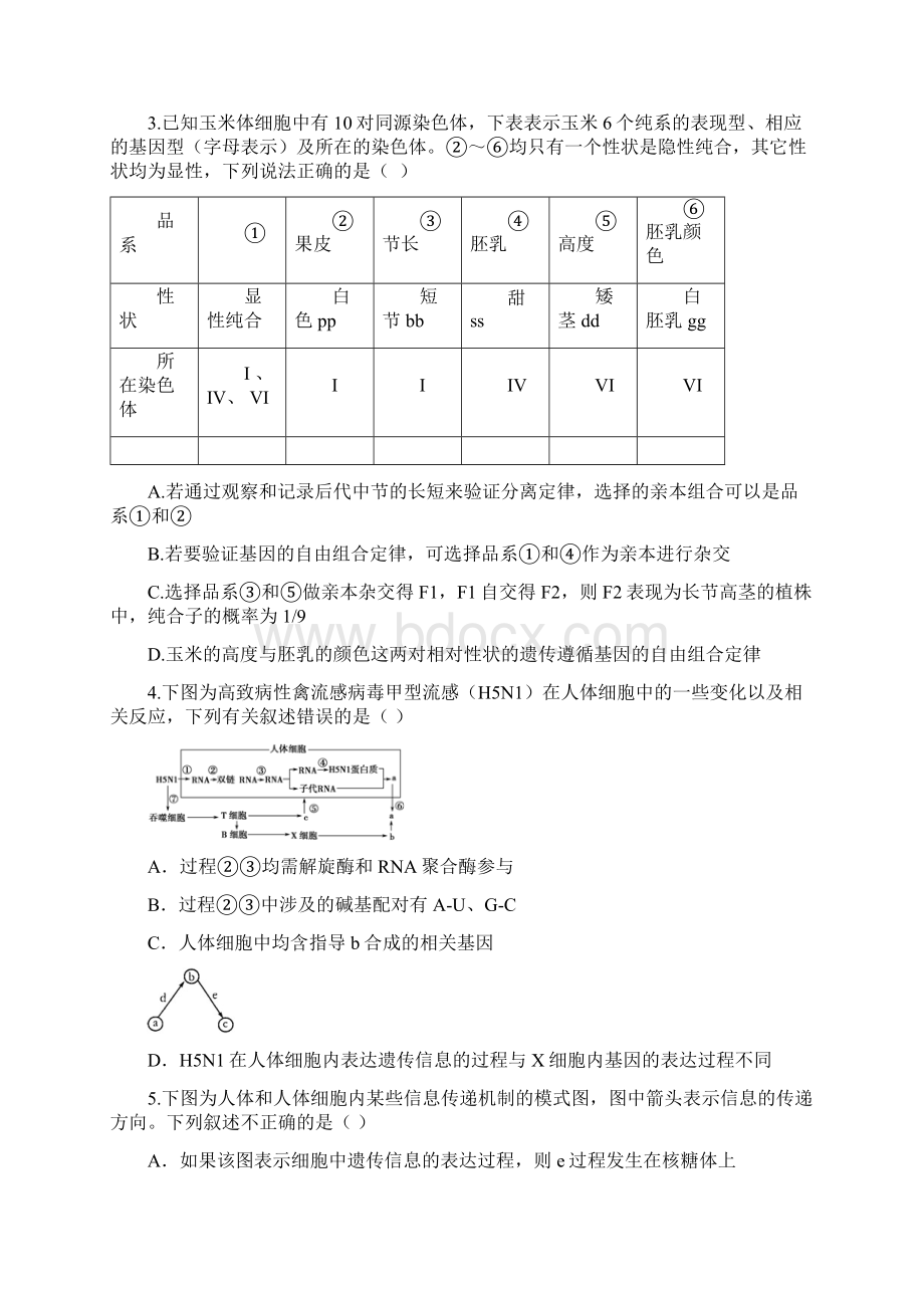 普通高等学校招生全国统一考试届高三下学期第二次调研考试理科综合试题 Word版含答案.docx_第2页