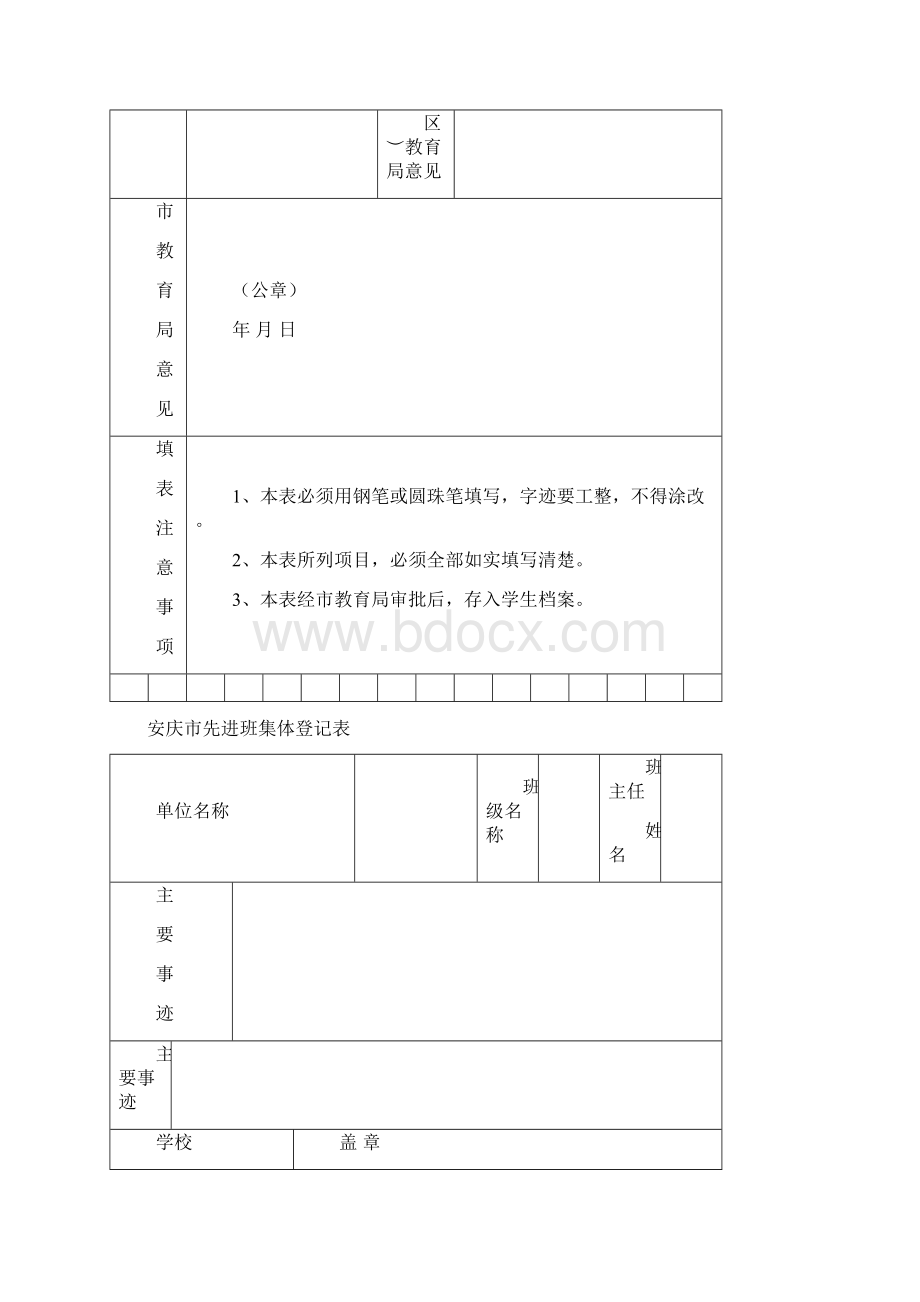 安庆市三好学生登记表Word文档格式.docx_第3页