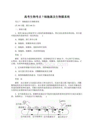 高考生物考点7细胞器及生物膜系统.docx