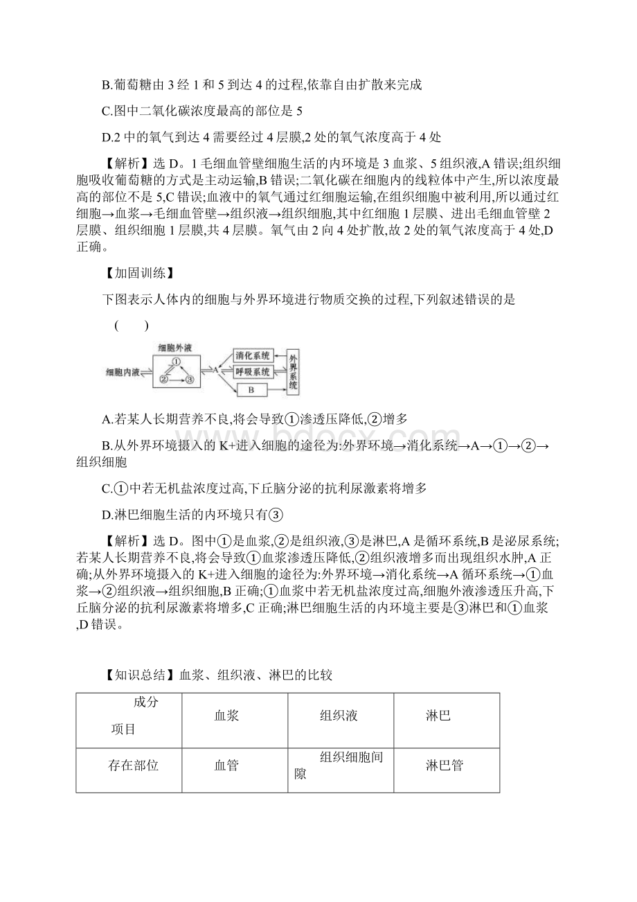 届高三生物二轮复习 专题10 210专题10人体内环境稳态和免疫调节专题能力提升练.docx_第3页