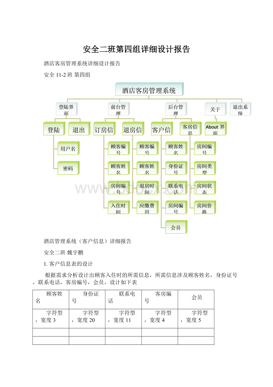 安全二班第四组详细设计报告Word文件下载.docx