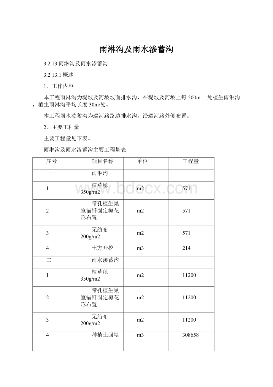 雨淋沟及雨水渗蓄沟文档格式.docx